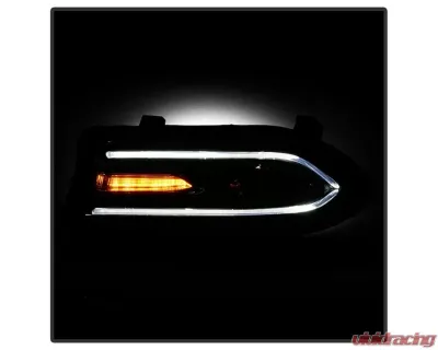 Xtune OE Left Driver Side LED DRL Halogen Headlight Dodge Charger 2015-2019 - HD-JH-DCH15-OE-BK-L