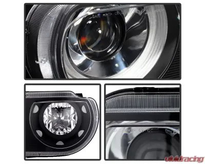 Xtune Black Projector Headlamps Dodge Challenger 2008-2014 - HD-JH-DCHAL08-HID-BK