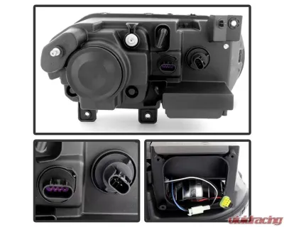 Xtune Black Projector Headlamps Dodge Challenger 2008-2014 - HD-JH-DCHAL08-HID-BK