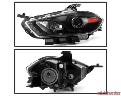 Xtune Black OE Style Headlights Dodge Dart 2013-2016 - HD-JH-DDART13-H-AM-BK