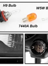Xtune Black OE Style Headlights Dodge Dart 2013-2016                                     - HD-JH-DDART13-H-AM-BK - Image 5