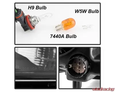 Xtune Black OE Style Headlights Dodge Dart 2013-2016 - HD-JH-DDART13-H-AM-BK