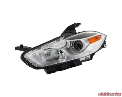 Xtune OE Chrome Left Driver Side Projector Headlight Dodge Dart 2013-2016 - HD-JH-DDART13-H-C-L