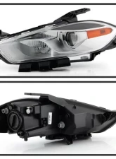 Xtune OE Chrome Left Driver Side Projector Headlight Dodge Dart 2013-2016                                     - HD-JH-DDART13-H-C-L - Image 2