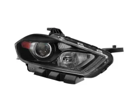 Xtune OEM Right Passenger Side Halogen Models Only Projector Headlight With Black Lens Dodge Dart 2013-2016