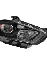 Xtune OEM Right Passenger Side Halogen Models Only Projector Headlight With Black Lens Dodge Dart 2013-2016                                     - HD-JH-DDART13-H-OE-R - Image 5