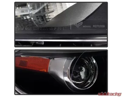 Xtune OEM Right Passenger Side Halogen Models Only Projector Headlight With Black Lens Dodge Dart 2013-2016 - HD-JH-DDART13-H-OE-R
