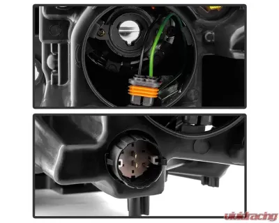 Xtune OEM Right Passenger Side Halogen Models Only Projector Headlight With Black Lens Dodge Dart 2013-2016 - HD-JH-DDART13-H-OE-R