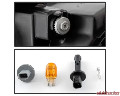 Xtune OEM Right Passenger Side Halogen Models Only Projector Headlight With Black Lens Dodge Dart 2013-2016 - HD-JH-DDART13-H-OE-R