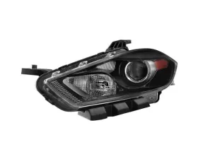 Xtune OEM Left Driver Side HID Models Only Projector Headlight With Black Lens Dodge Dart 2013-2016