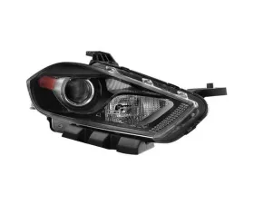 Xtune OEM Right Passenger Side HID Models Only Projector Headlight With Black Lens Dodge Dart 2013-2016