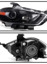 Xtune OEM Right Passenger Side HID Models Only Projector Headlight With Black Lens Dodge Dart 2013-2016                                     - HD-JH-DDART13-HID-OE-R - Image 2