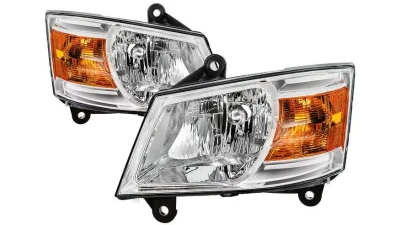 Xtune Chrome OEM Style Headlights Dodge Grand Caravan 2008-2010                                     - HD-JH-DGC08-AM-C - Image 6