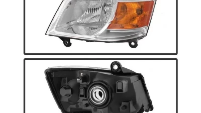 Xtune Chrome OEM Style Headlights Dodge Grand Caravan 2008-2010                                     - HD-JH-DGC08-AM-C - Image 2