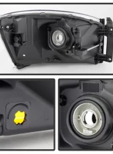 Xtune Chrome Headlights With Chrome Bezel & Amber Bar Dodge Ram 1500 | 2500 | 3500 2006-2009                                     - HD-JH-DRAM06-AM-C - Image 3