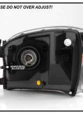 Xtune Chrome Headlights With Chrome Bezel & Amber Bar Dodge Ram 1500 | 2500 | 3500 2006-2009                                     - HD-JH-DRAM06-AM-C - Image 5