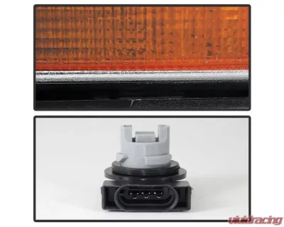 Xtune Chrome Headlights With Chrome Bezel & Amber Bar Dodge Ram 1500 | 2500 | 3500 2006-2009 - HD-JH-DRAM06-AM-C