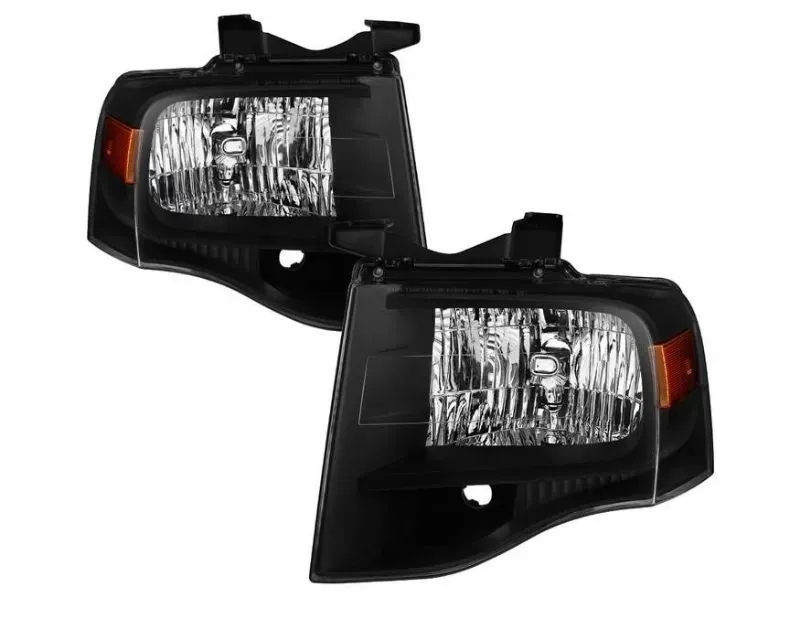 Xtune Black OEM Style Headlights Ford Expedition 2007-2014 - HD-JH-FE07-AM-BK