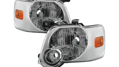 Xtune Chrome OEM Style Headlights Ford Explorer 2006-2010                                     - HD-JH-FEXP06-AM-C - Image 4