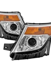 Xtune Chrome OEM Style Headlights Ford Explorer 2011-2015                                     - HD-JH-FEXP11-AM-C - Image 7