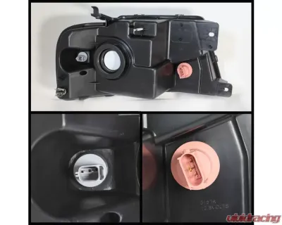 Xtune Chrome Amber Crystal Headlights Ford F150 2004-2008 - HD-JH-FF15004-AM-C