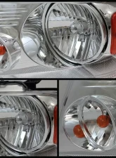 Xtune Chrome Amber Crystal Headlights Ford F150 2004-2008                                     - HD-JH-FF15004-AM-C - Image 3