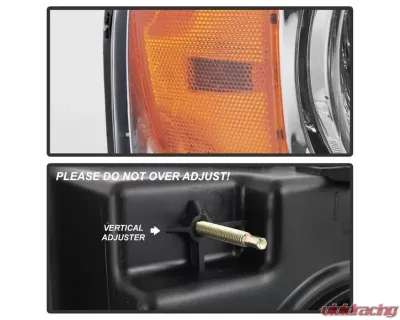 Xtune Chrome Amber Crystal Headlights Ford F150 2004-2008 - HD-JH-FF15004-AM-C