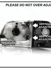 Xtune Black OEM Style Headlights With Corner Lights Ford F150 | Expedition 1997-2003                                     - HD-JH-FF15097-L-SET-BK - Image 5