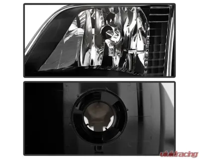 Xtune Black Crystal Headlights With Corner Lights Ford F150 | Expedition 1997-2003 - HD-JH-FF15097-SET-AM-BK
