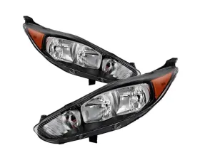 Xtune Black OE Style Headlights Ford Fiesta 2014-2018