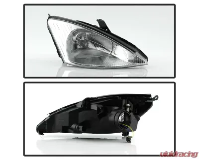 Xtune Chrome OEM Style Headlights Ford Focus 2000-2004 - HD-JH-FFOC00-C