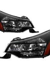Xtune OE Set Black Crystal Headlights Ford Focus 2008-2011                                     - HD-JH-FFOC08-AM-BK - Image 8
