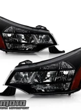Xtune OE Set Black Crystal Headlights Ford Focus 2008-2011                                     - HD-JH-FFOC08-AM-BK - Image 2