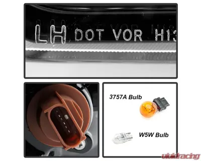 Xtune OE Set Black Crystal Headlights Ford Focus 2008-2011 - HD-JH-FFOC08-AM-BK