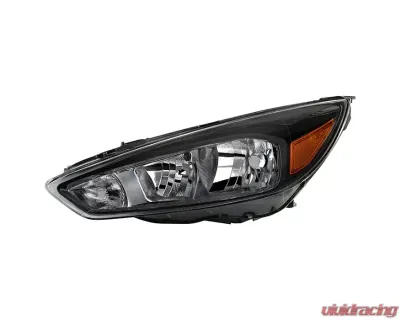 Xtune Black Left Driver Side OE Style Headlights Ford Focus 2015-2018 - HD-JH-FFOC15-BK-L