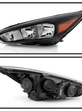Xtune Black Left Driver Side OE Style Headlights Ford Focus 2015-2018                                     - HD-JH-FFOC15-BK-L - Image 2