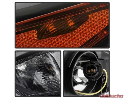 Xtune Black Left Driver Side OE Style Headlights Ford Focus 2015-2018 - HD-JH-FFOC15-BK-L