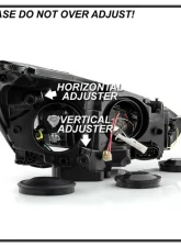 Xtune Black Left Driver Side OE Style Headlights Ford Focus 2015-2018                                     - HD-JH-FFOC15-BK-L - Image 5