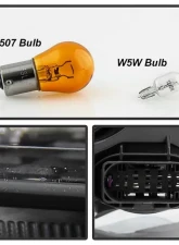 Xtune Black Left Driver Side OE Style Headlights Ford Focus 2015-2018                                     - HD-JH-FFOC15-BK-L - Image 6