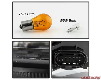 Xtune Black Left Driver Side OE Style Headlights Ford Focus 2015-2018 - HD-JH-FFOC15-BK-L