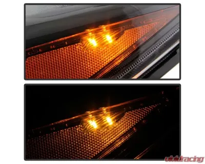 Xtune Black Left Driver Side OE Style Headlights Ford Focus 2015-2018 - HD-JH-FFOC15-BK-L
