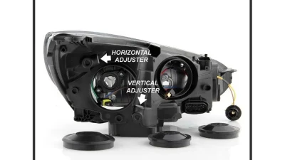 Xtune Chrome Driver and Passenger Side Factory Style Headlights with LED DRL Ford Focus 2015-2018                                     - HD-JH-FFOC15-LED-AM-C - Image 5