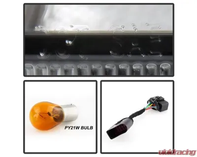 Xtune Chrome Driver and Passenger Side Factory Style Headlights with LED DRL Ford Focus 2015-2018 - HD-JH-FFOC15-LED-AM-C