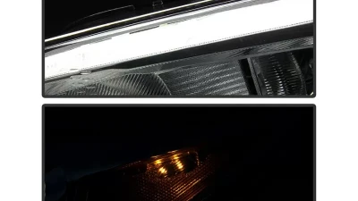 Xtune Chrome Driver and Passenger Side Factory Style Headlights with LED DRL Ford Focus 2015-2018                                     - HD-JH-FFOC15-LED-AM-C - Image 8