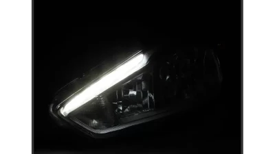 Xtune Chrome Driver and Passenger Side Factory Style Headlights with LED DRL Ford Focus 2015-2018                                     - HD-JH-FFOC15-LED-AM-C - Image 10