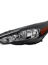 Xtune Black Left Driver Side Factory Style Headlight with LED DRL Ford Focus 2015-2018                                     - HD-JH-FFOC15-LED-BK-L - Image 10