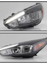 Xtune Black Left Driver Side Factory Style Headlight with LED DRL Ford Focus 2015-2018                                     - HD-JH-FFOC15-LED-BK-L - Image 9