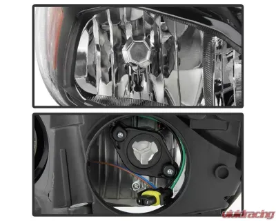 Xtune Black Right Passenger Side Factory Style Headlight with LED DRL Ford Focus 2015-2018 - HD-JH-FFOC15-LED-BK-R