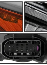 Xtune Black Right Passenger Side Factory Style Headlight with LED DRL Ford Focus 2015-2018                                     - HD-JH-FFOC15-LED-BK-R - Image 4