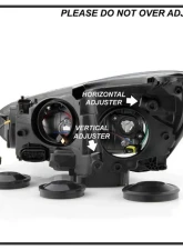 Xtune Black Right Passenger Side Factory Style Headlight with LED DRL Ford Focus 2015-2018                                     - HD-JH-FFOC15-LED-BK-R - Image 5